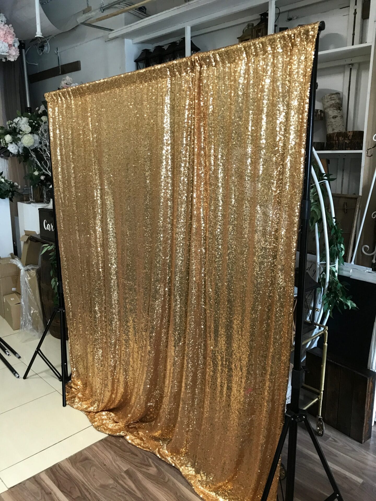 Vanessa Gold Sequin (Shimmering) Backdrop - Image 3