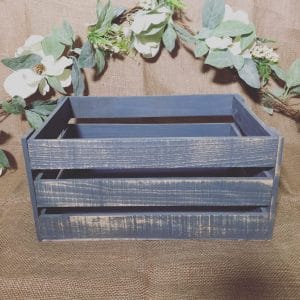 Rustic Gray Wooden Crate