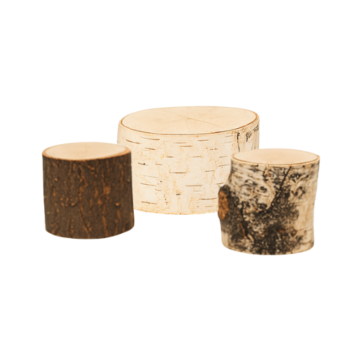 mini rustic wooden card holders