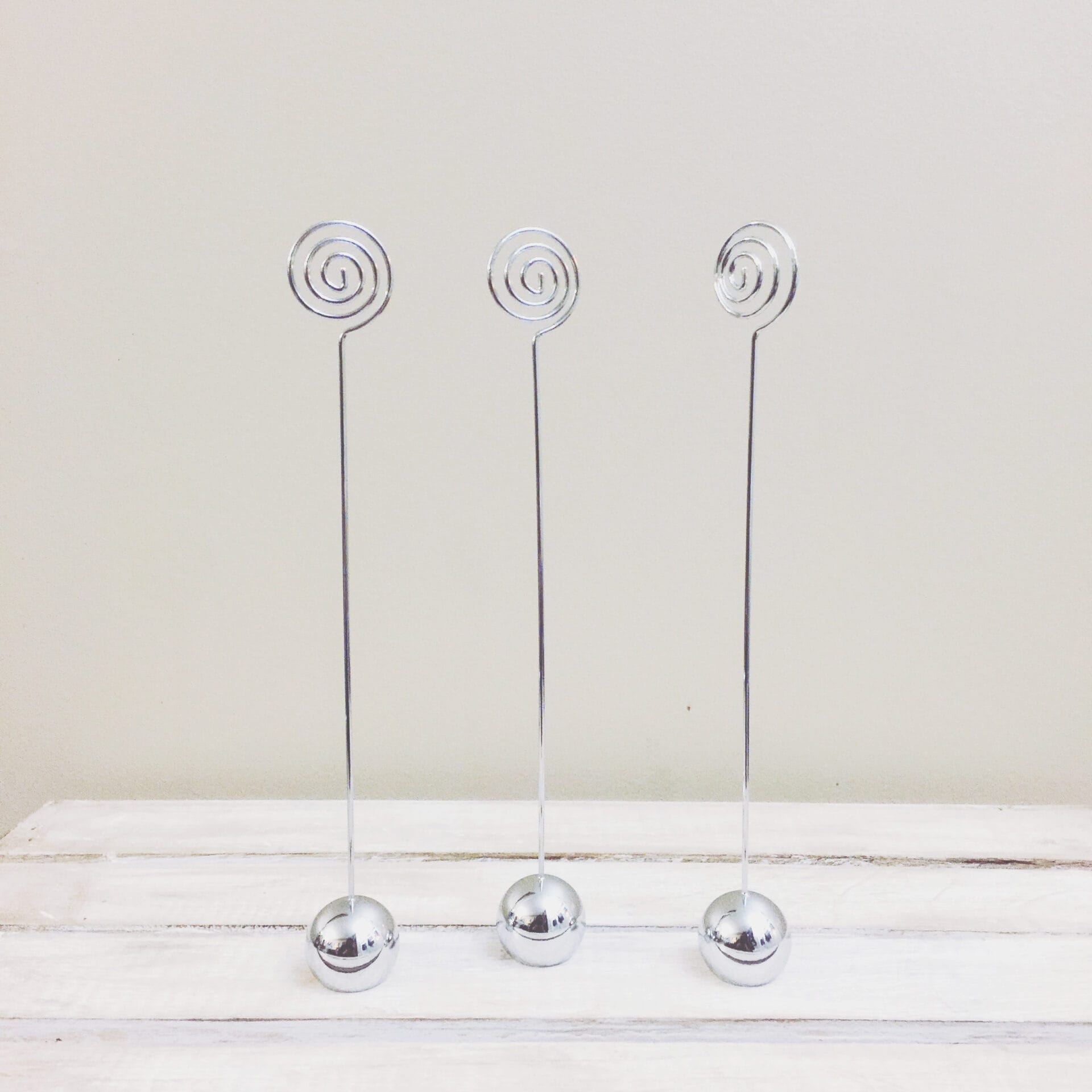 Silver Card Holder - Table Number Holder