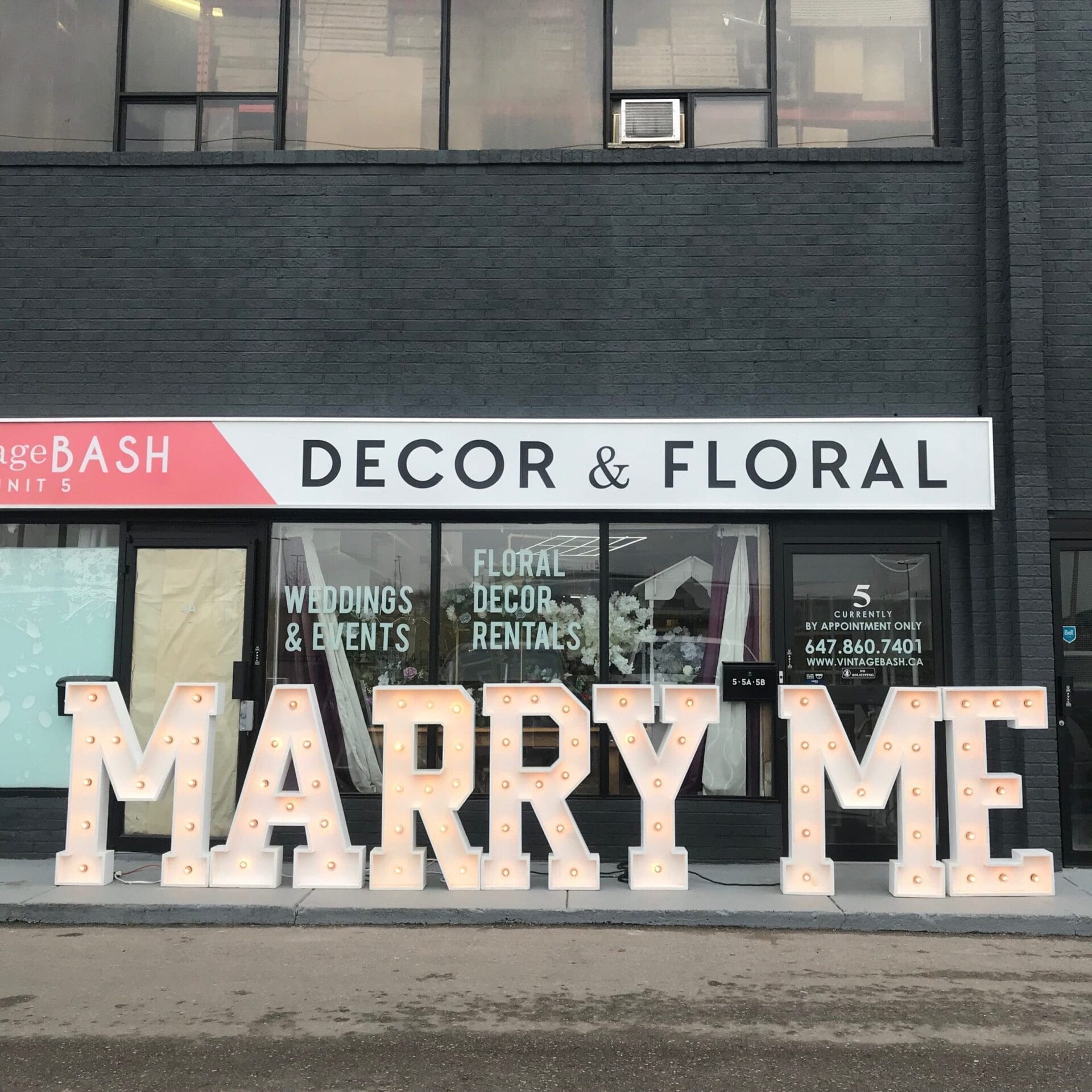 Huge Marry Me Marquee Letters