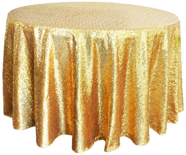 108 round sequin taffeta tablecloths gold 01227 1pc pk 20 Gold Sequin Tablecloth