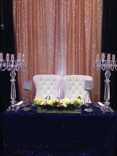 Chair Covers Plus 10+ Places to Rent Gold Sequin Cloth Backdrops in Toronto