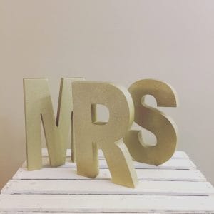 Gold Mr Mrs