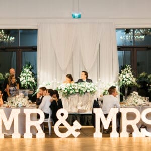 Large MR & MRS Marquee Letters