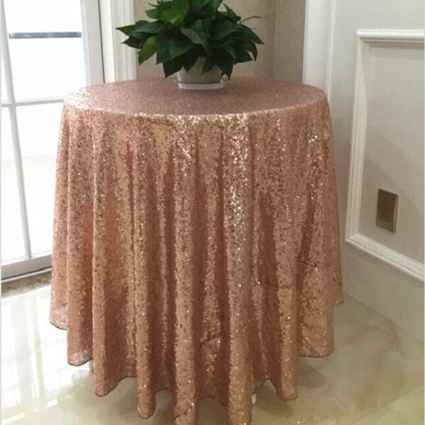 rose gold sequin tableclothh Rose Gold Sequin Tablecloth