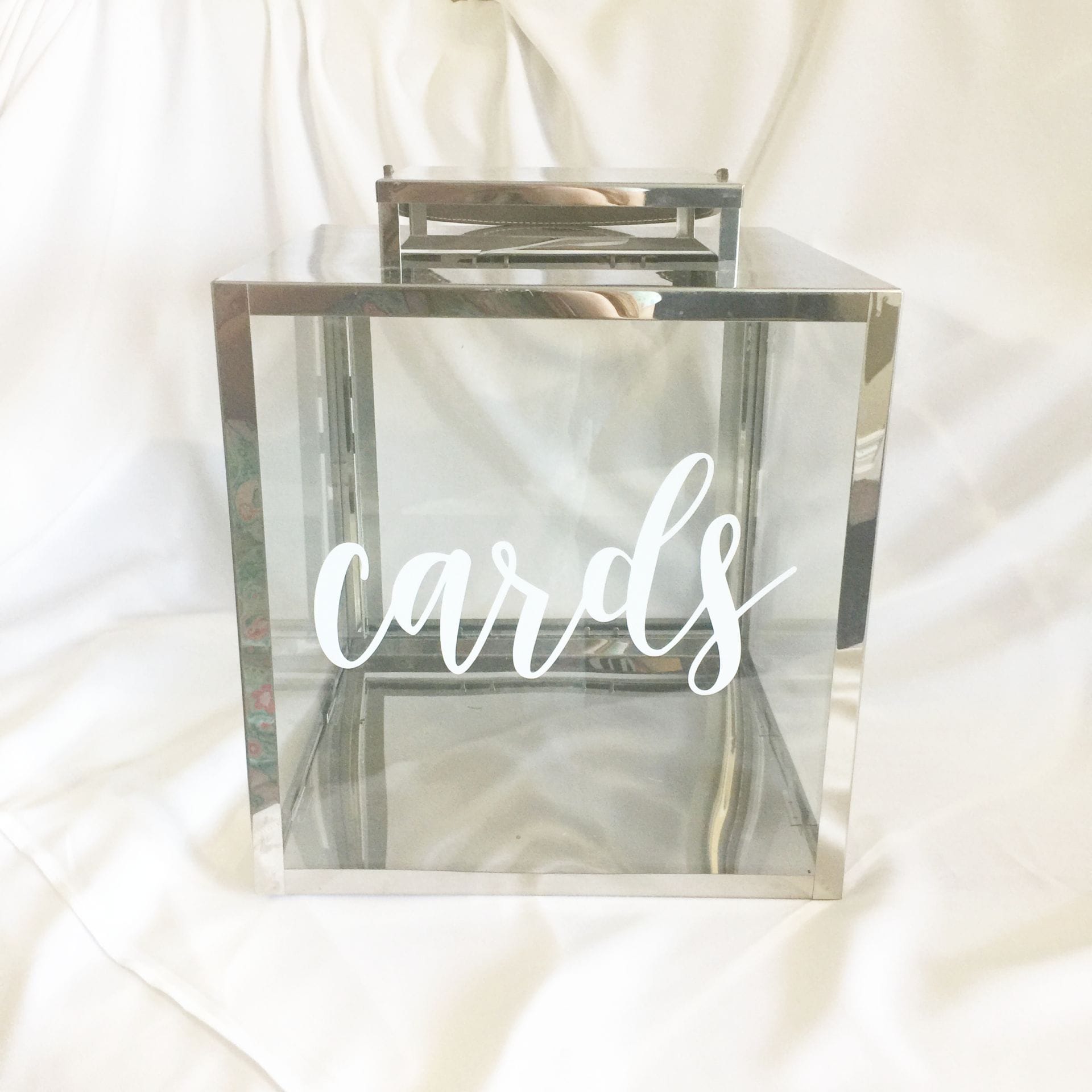 Naomi Glass Silver Card Box