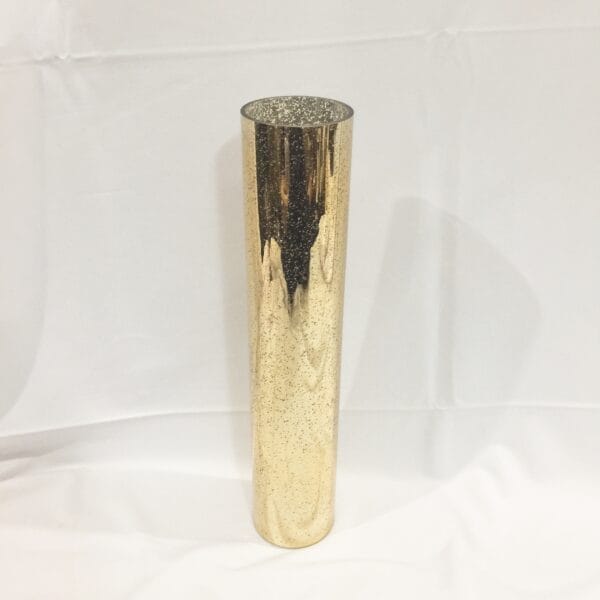 Gold Tall Cylinder mercury vase 6.50 Christina Gold Tall Cylinder Mercury Vase 20"