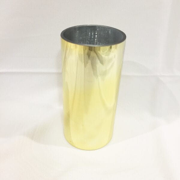 Solid gold cylinder vase 4 Cara Solid Gold Cylinder Vase 8"