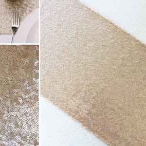 Champagne Sequin Table Runner