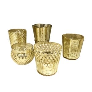 Lexie Gold Vintage Votive Candle Holders Rentals for Weddings and Events