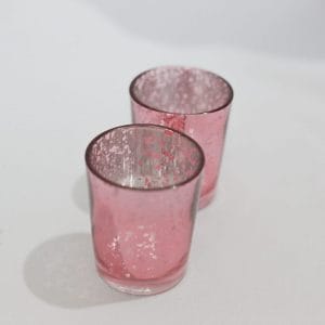pink votive candle holders