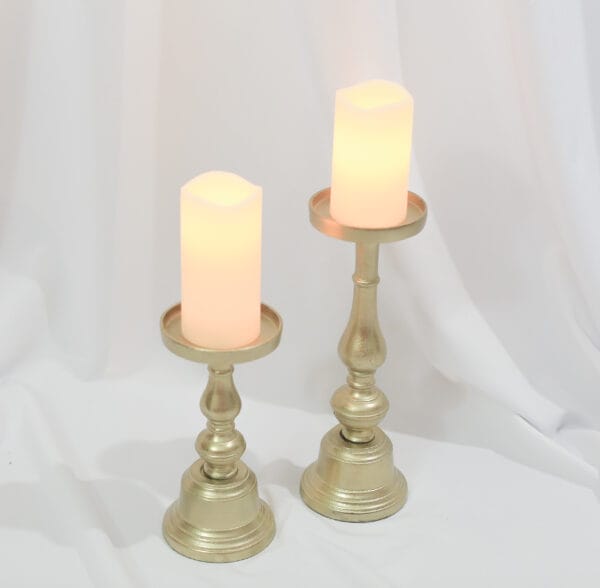 Pillar Gold Candle Holders