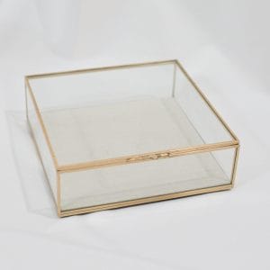 Amore Gold Glass Box Terrarium