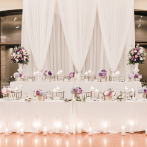 White Sheer Drapery Backdrop