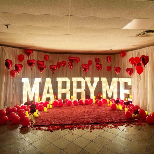 MARRY ME 01 Will You Marry Me Marquee Letters (Light Up)