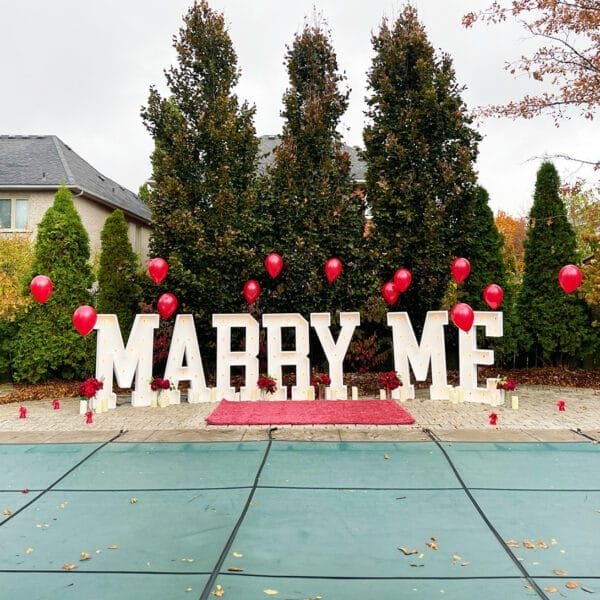 MARRY ME 02 Will You Marry Me Marquee Letters (Light Up)