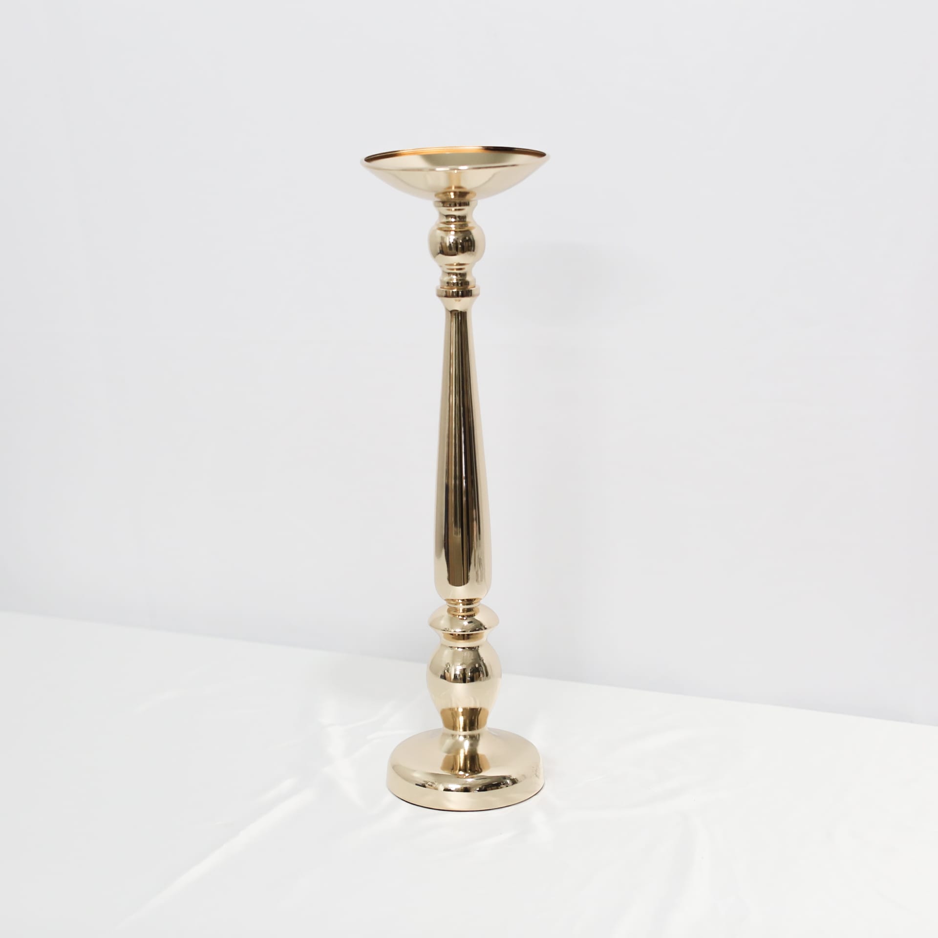 Ashlyn Tall Gold Centerpiece Rental • VintageBash