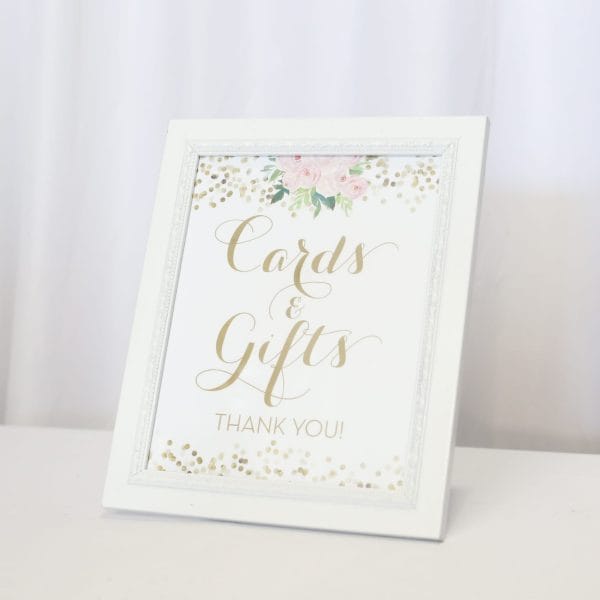 Cards & Gifts Sign Blush & Pink, Gold