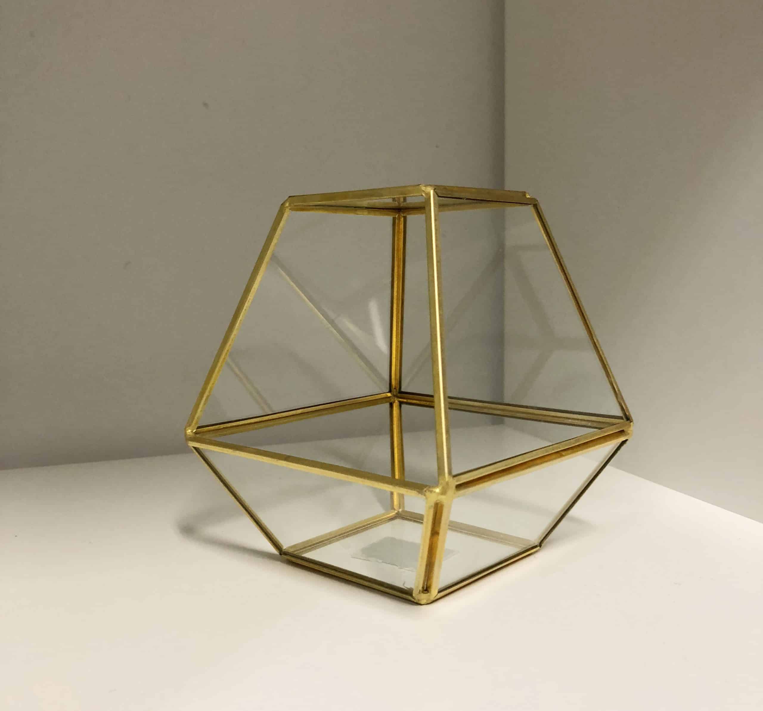 Mismatched Medium Geometric Gold Terrariums - Image 11