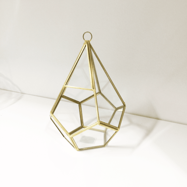 small terrarium triangle 1 Mismatched Medium Geometric Gold Terrariums