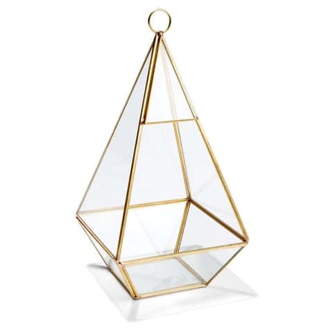 Mismatched Medium Geometric Gold Terrariums - Image 8