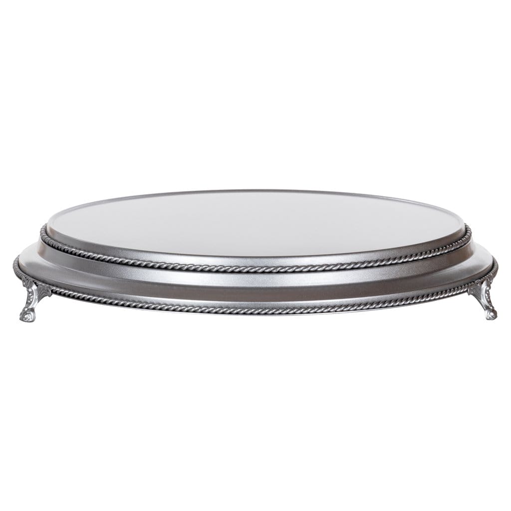 Ara Silver Round Cake Stand Plateau