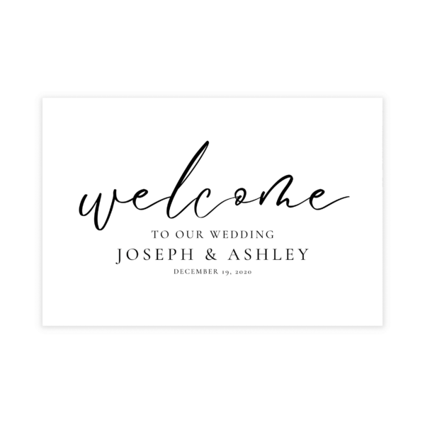2 1 Black and White Minimalist Welcome Sign