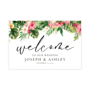 Tropical Beach Vibe Welcome Sign