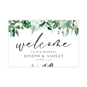 Lush Greenery Welcome Sign