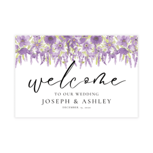 Lilac Welcome Sign