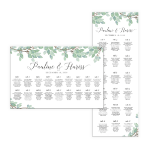 Modern Greenery Simple Eucalyptus Seating Chart