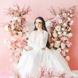 Pink Floral Backdrop