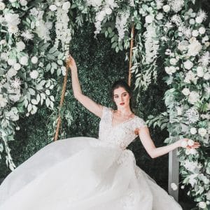 Swing Floral Backdrop Arch