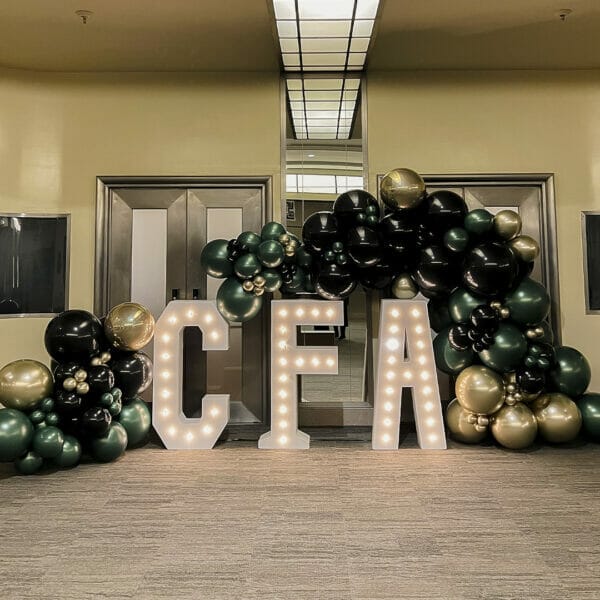 Balloon Wall 2 Balloon Wall with Marquee Letters (Colours Can Be Changed)
