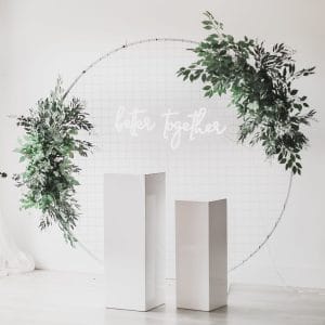 Better Together Neon Sign Arch Wedding