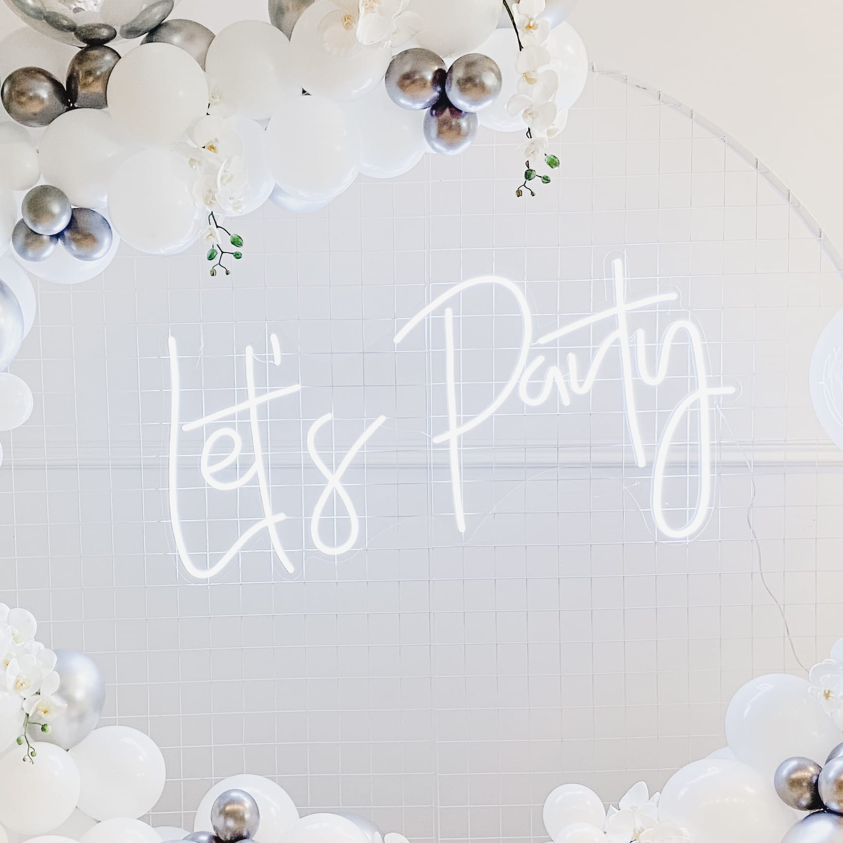 Let's Party Neon Sign - bachelorette party playlist