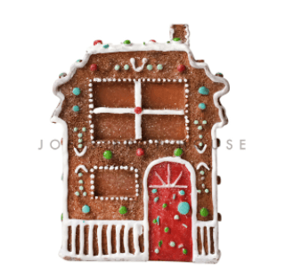 Joe's Prop House; red door gingerbread house