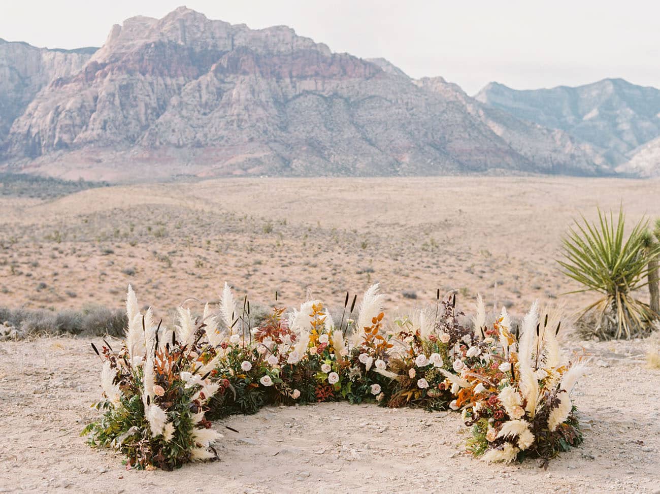 Altar Pampas Dried Bohemian Backdrop