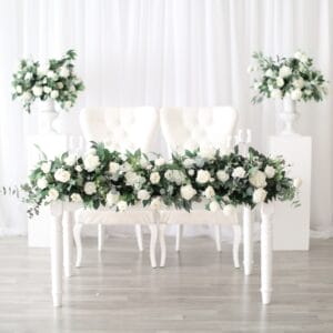 Greenery Wedding Floral Runner Head Table