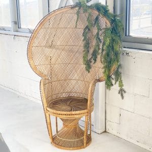 Vintage Wicker Peacock Chair Rental