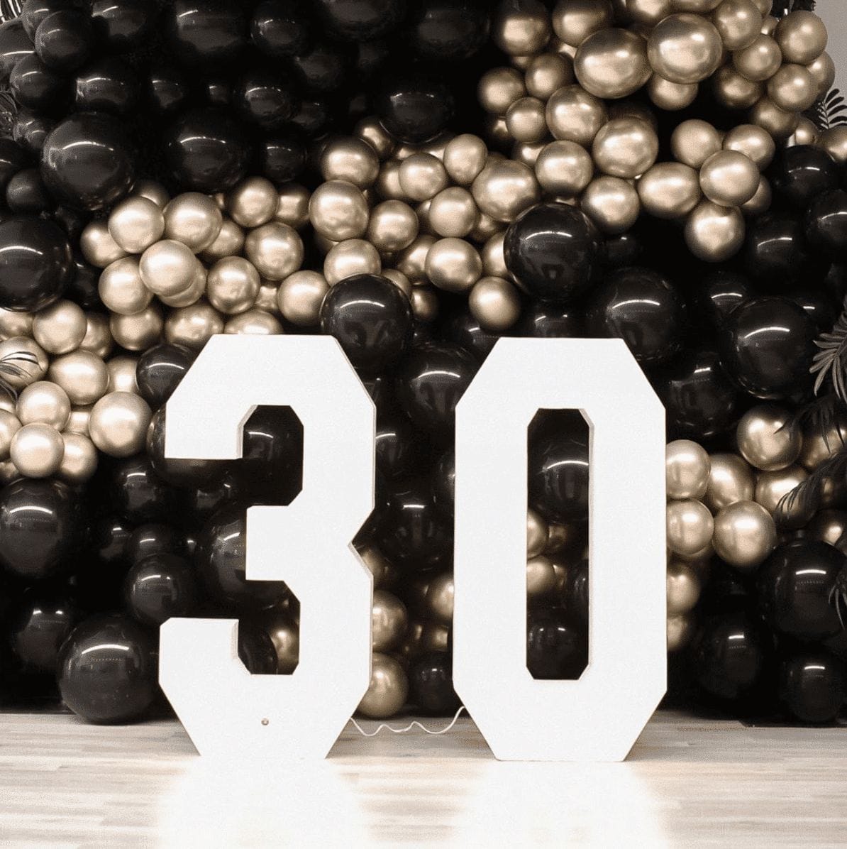 dirty thirty marquee balloons Portfolio: social events