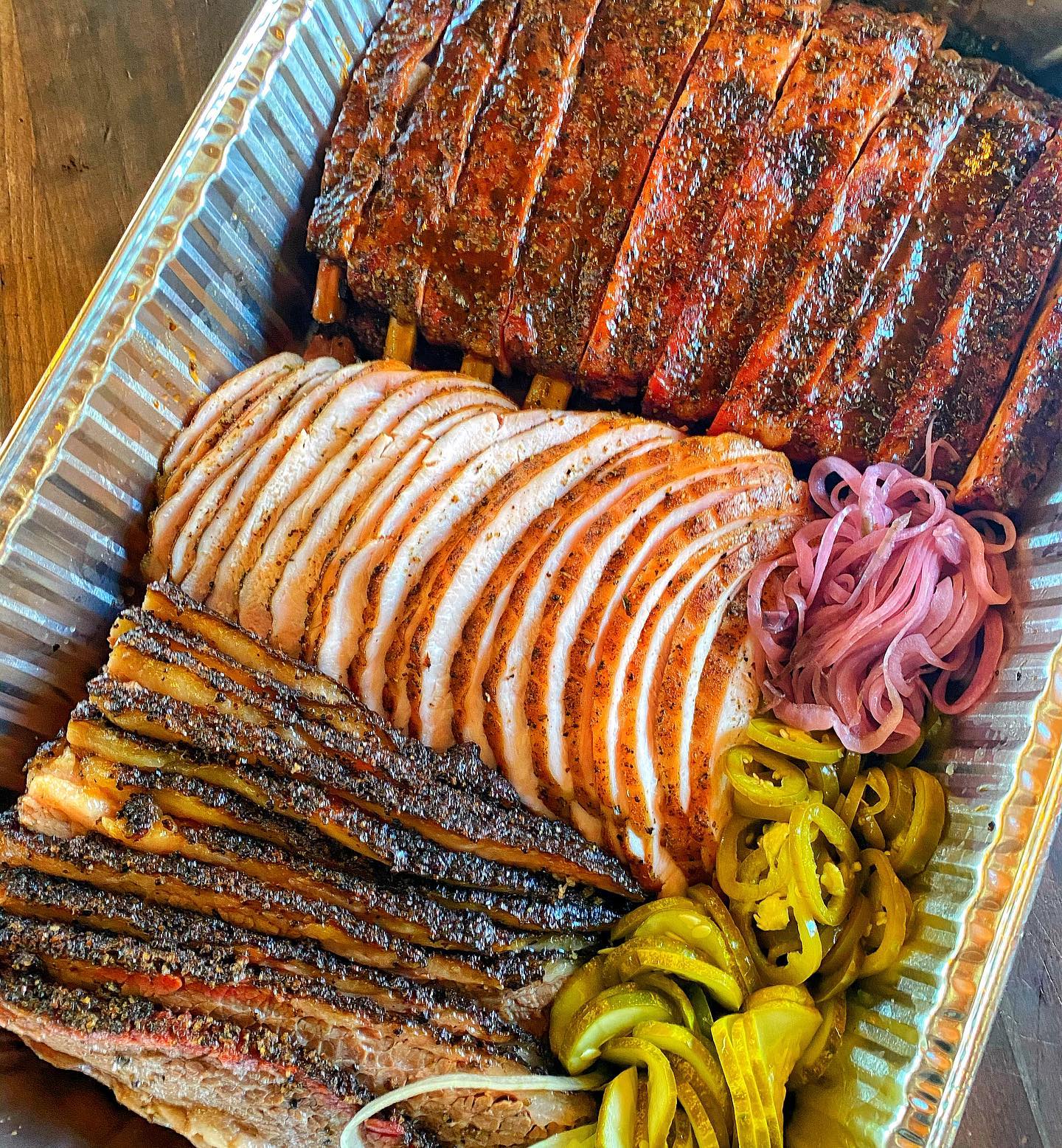 delicious smokey ribs and barbecue 