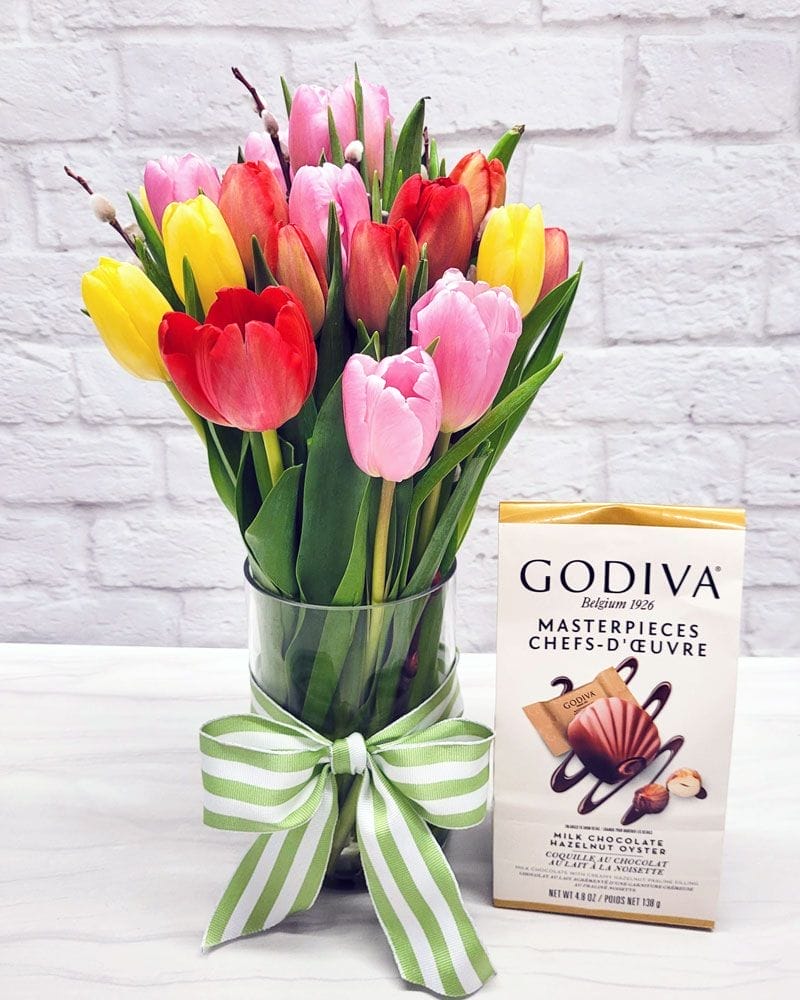 Flower Creations offering tulip bouquets