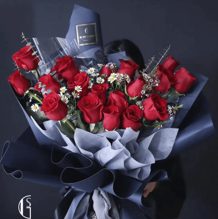 huge red roses from Secret Garden