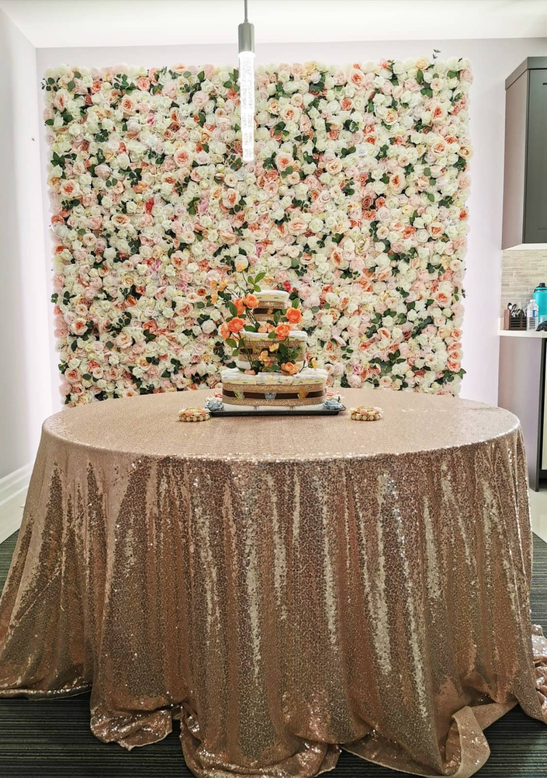 flower wall backdrop rental