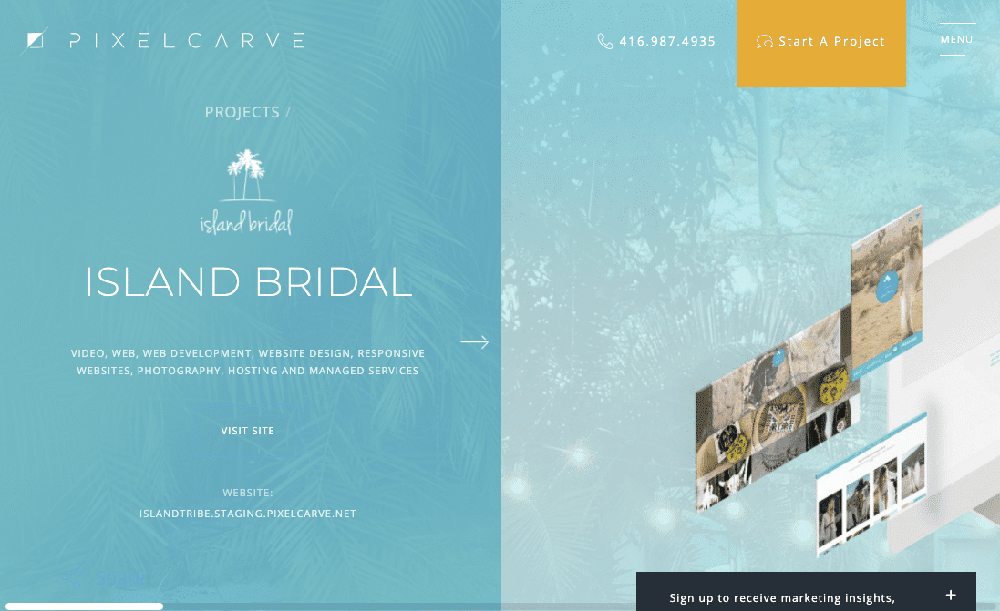 wedding planner web designer