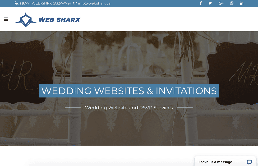 web designer for wedding