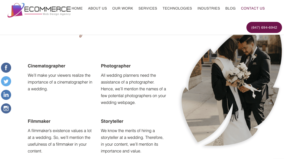  web design companies for wedding photographers