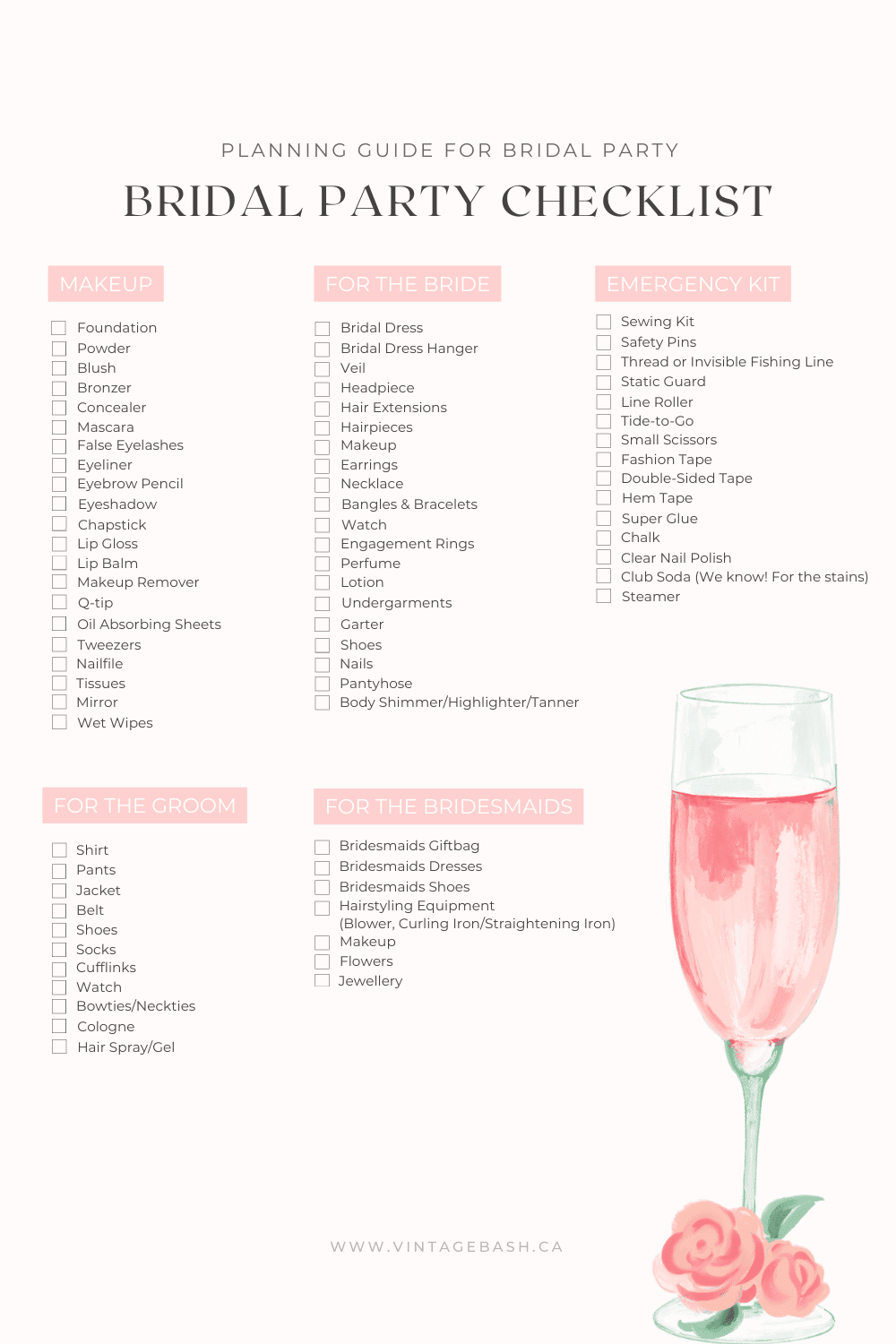 3 The Ultimate Bridal Party Checklist